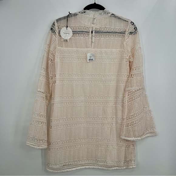 NWT Tularosa Matilda Lace Dress Luster Small Nude Floral Eyelet Embroidered - Picture 10 of 10